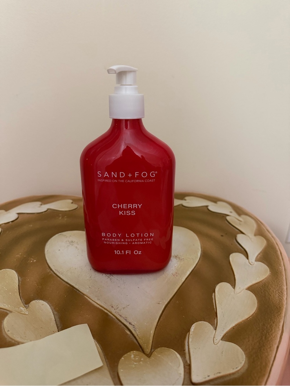 SAND+FOG Cherry Kiss Body Lotion — Red Nourishing Moisturizer